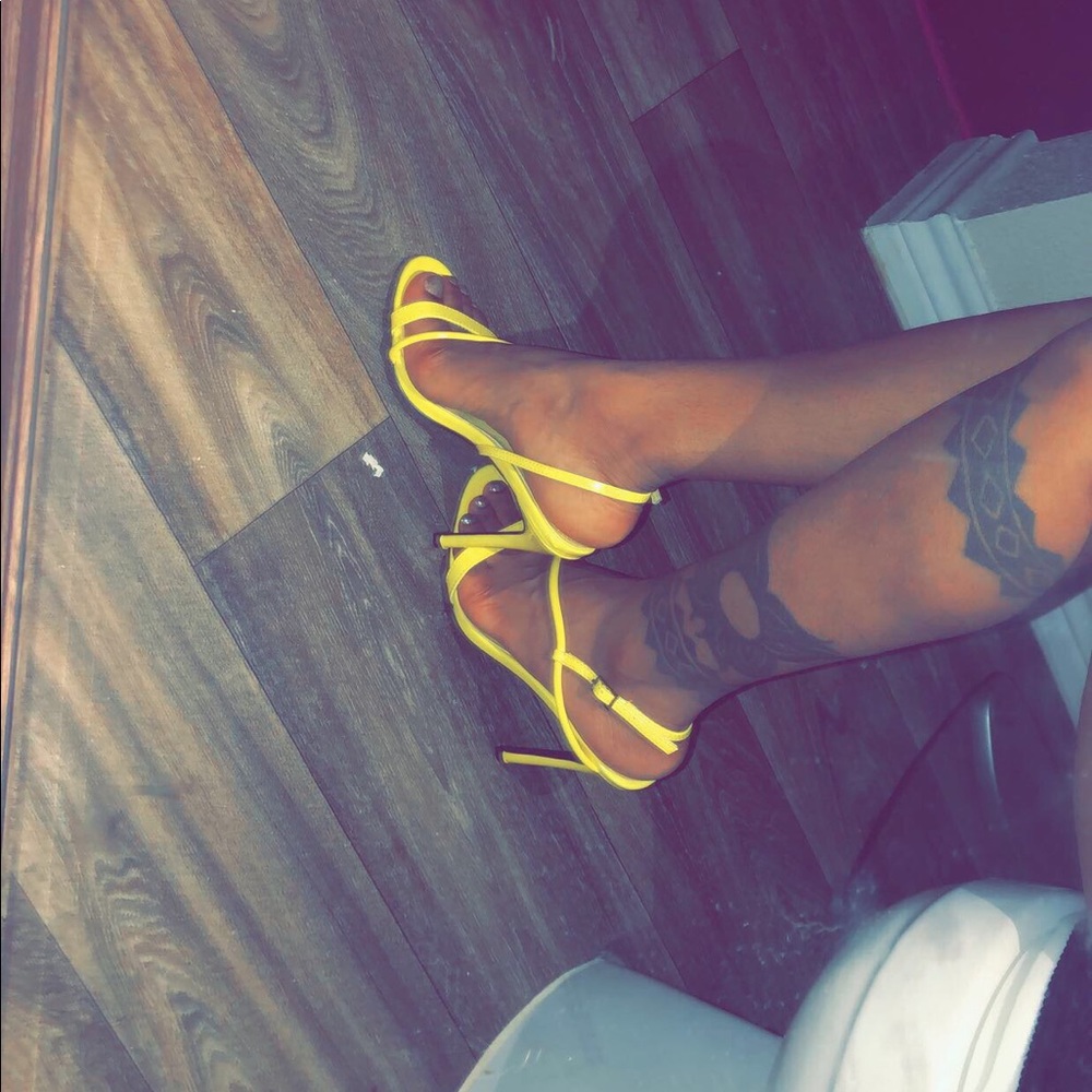 Neon Yellow Heels